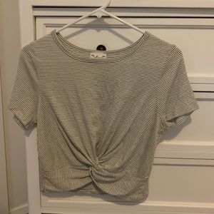 Striped t shirt crop top
